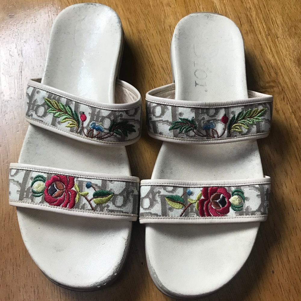 Dior Flower Sandals 7 1/2